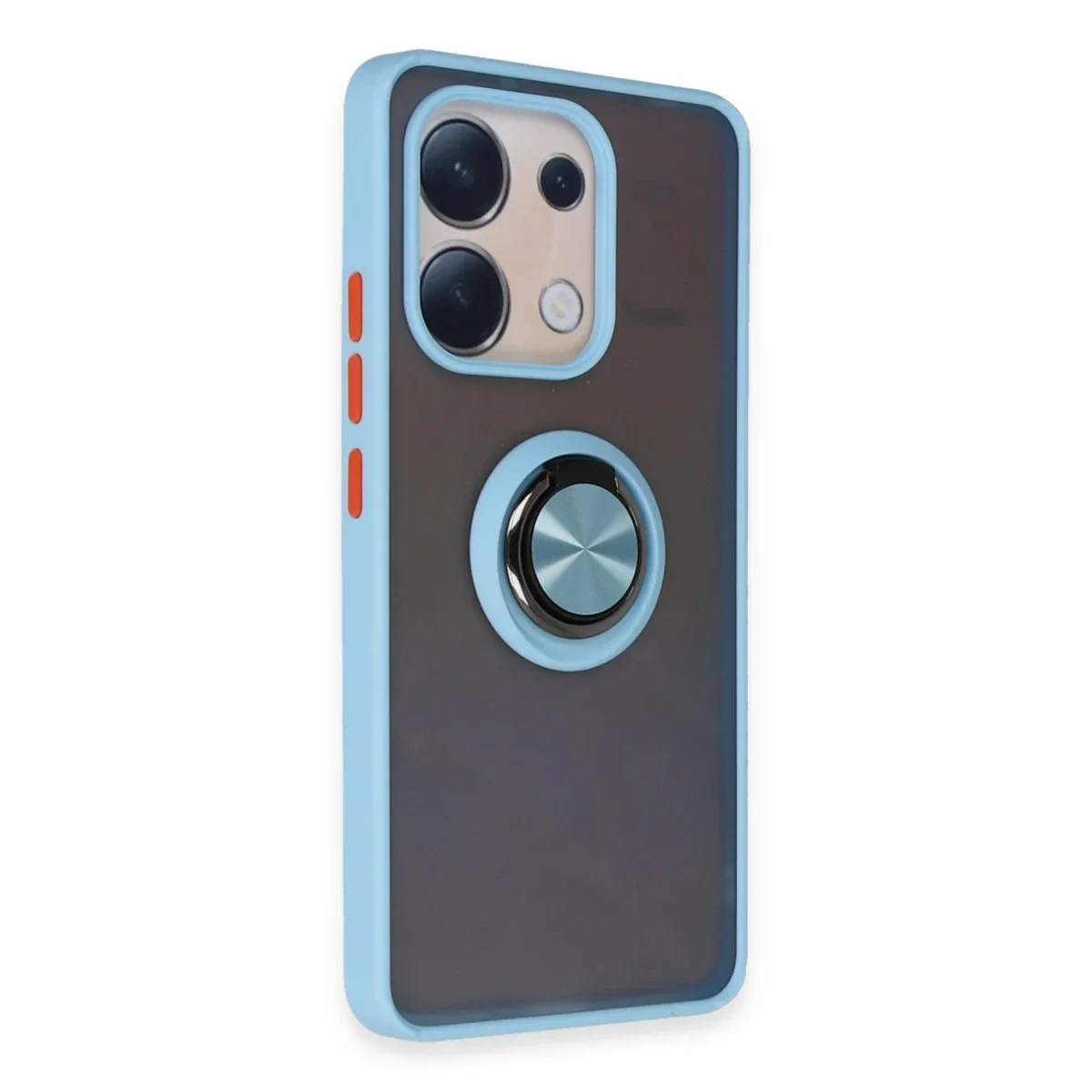 Xiaomi Redmi Note 13 4G Kılıf Montreal Yüzüklü Silikon Kapak - Buz Mavi görsel 2