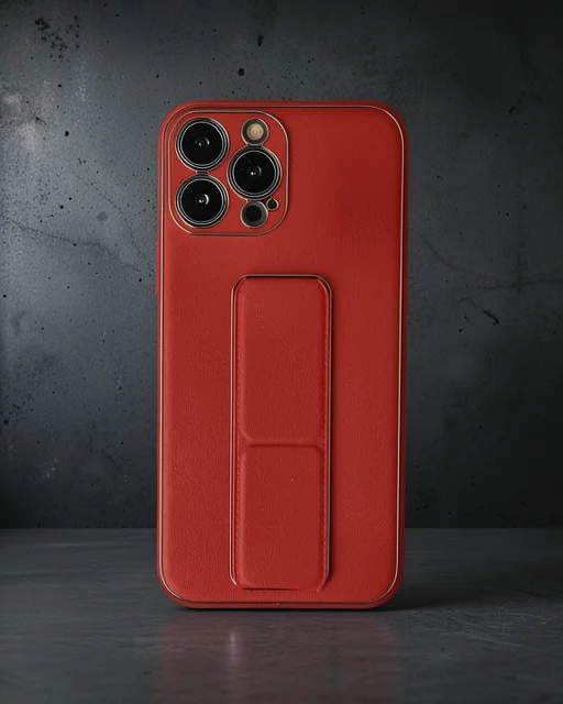 Apple İphone 13 Pro Kılıf Coco Deri Standlı Kapak - Kırmızı