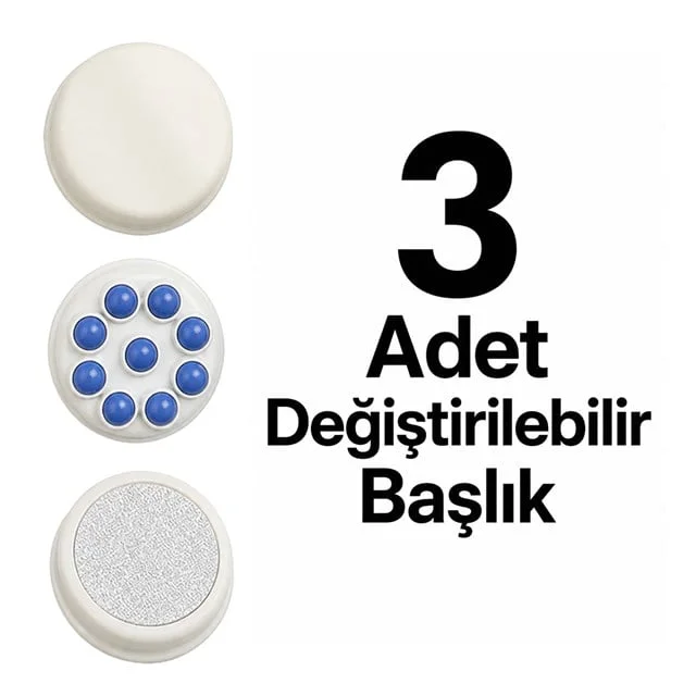 PM-24617 Manuel Güç Ayarlı Üç Başlıklı El Tipi Vücut Masaj Aleti görsel 2