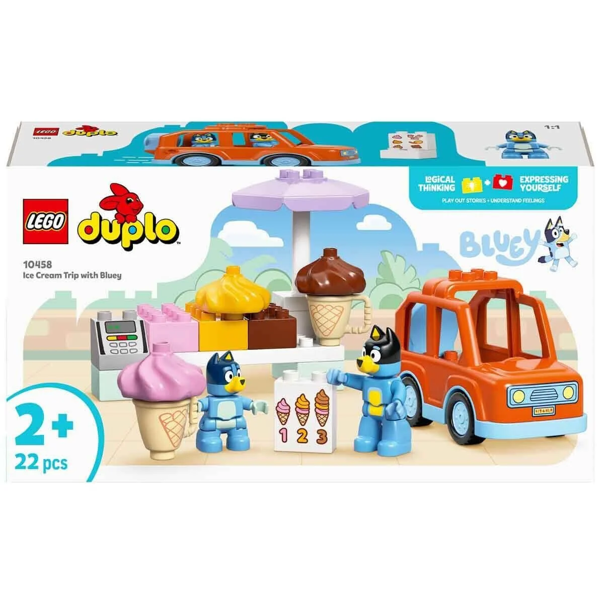 10458 Lego Duplo Bluey ile Dondurma Gezisi 22 parça +2 yaş görsel 6