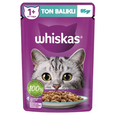 Pouch Jöle İçinde Ton Balıklı Yetişkin Kedi Konservesi 6 Adet 85 Gr