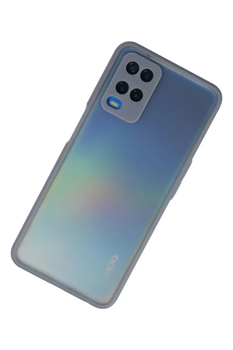 Oppo A54 4G Kılıf Montreal Silikon Kapak - Gri görsel 2