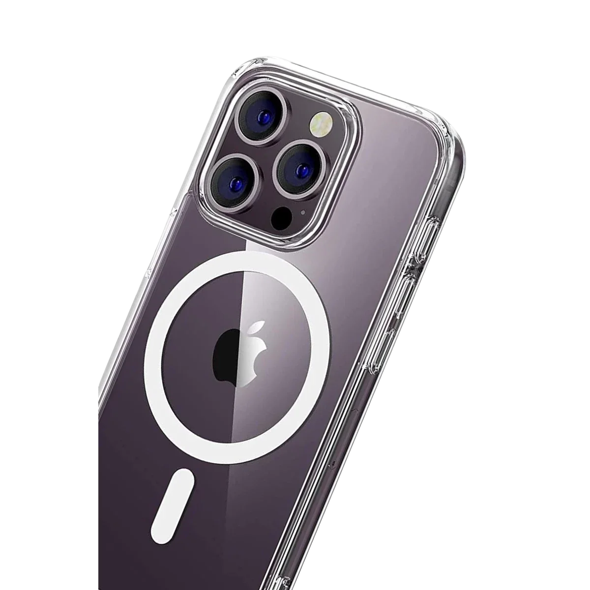 Apple iPhone 15 Pro Max Combo Sert Şeffaf Magsafe Kapak - Şeffaf görsel 3