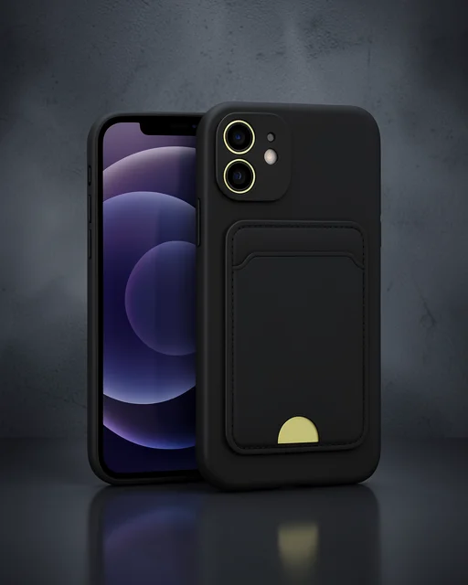 Apple İphone 11 Kılıf Kelvin Kartvizitli Silikon - Siyah