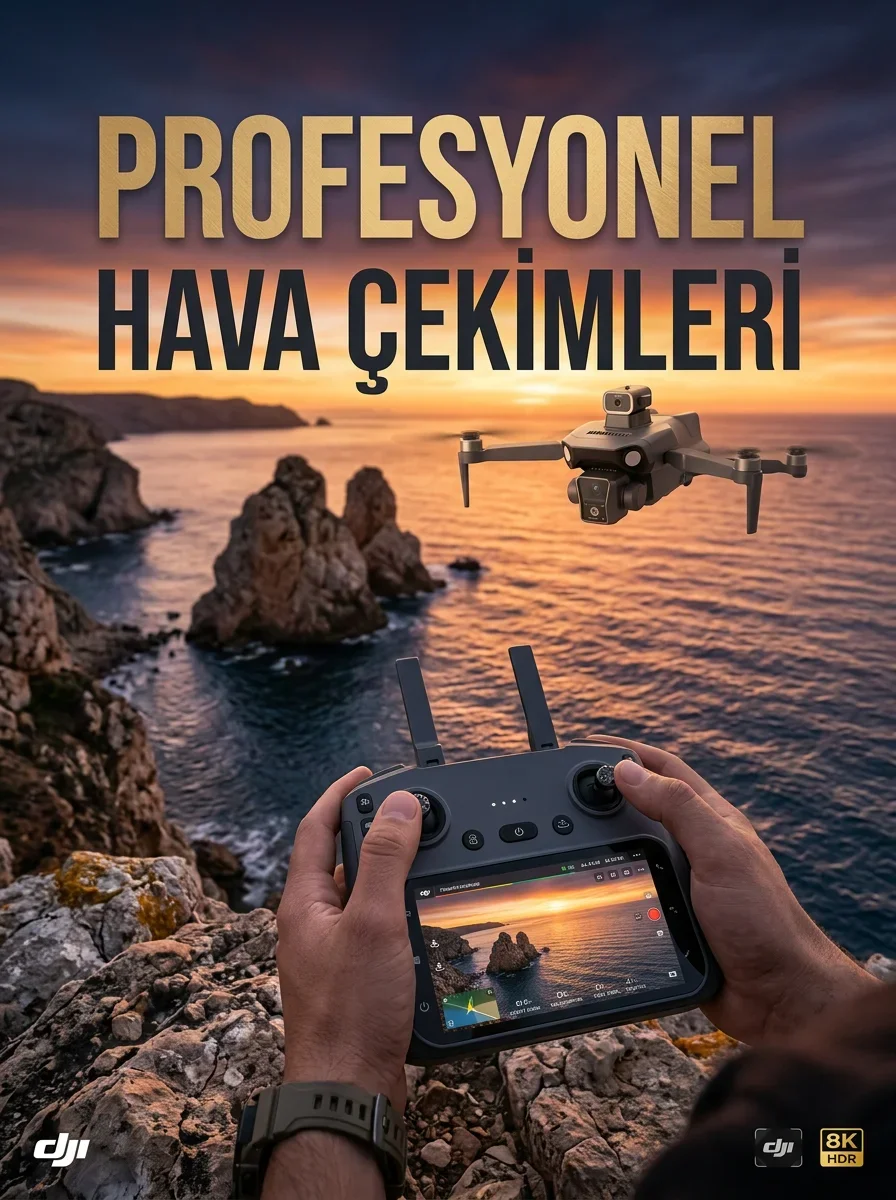 GPS Destekli Çift Kameralı Katlanabilir Drone Havadan Fotoğraf ve Video Çeki