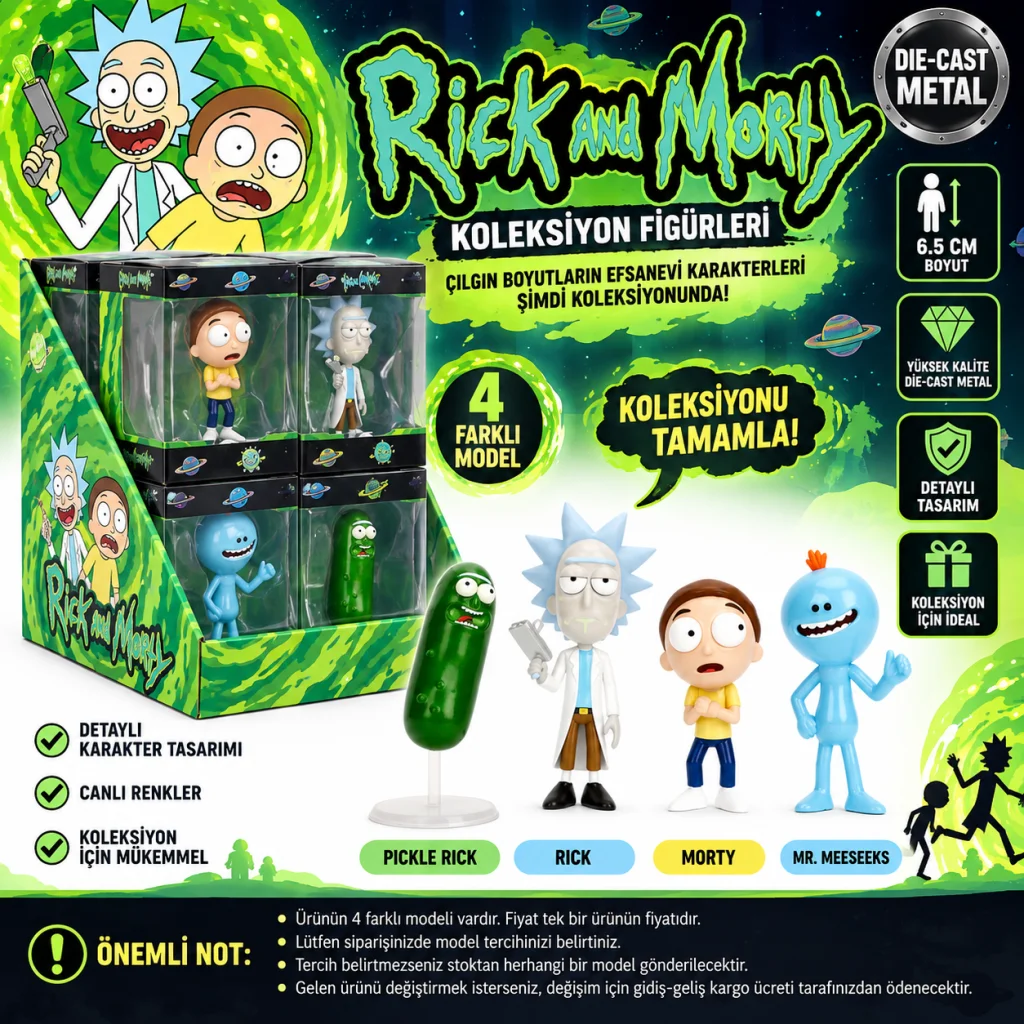 Rick and Morty Nano Koleksiyon Figürleri (ADET FİYATIDIR) görsel 2
