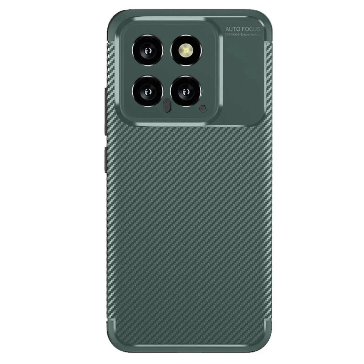 Xiaomi Mi 14T Kılıf Auto Focus Karbon Kapak - Koyu Yeşil görsel 2