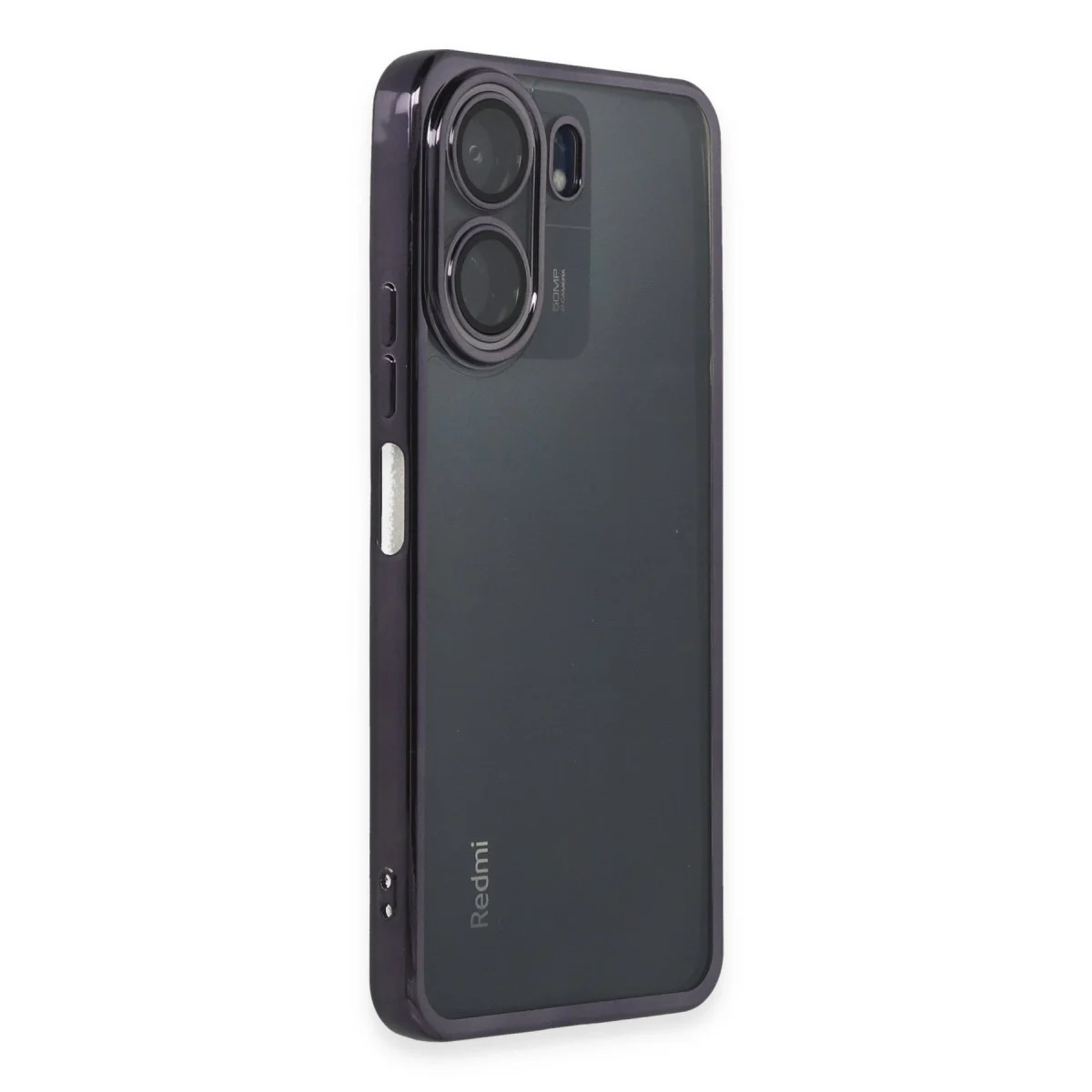 Xiaomi Redmi 13c Kılıf Razer Lensli Silikon - Mor görsel 2