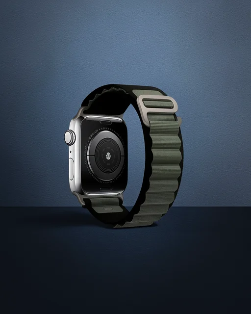 Apple Watch 42mm Mountain Kordon - Siyah-yeşil