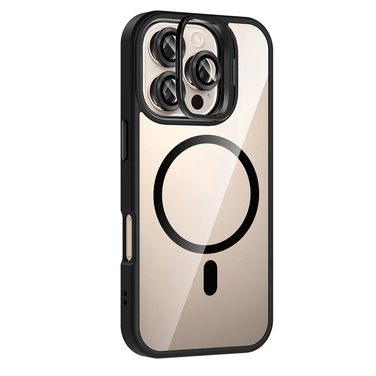 Joko Apple iPhone 16 Pro Max Remim Lensli Magsafe Standlı Kapak - Siyah görsel 2