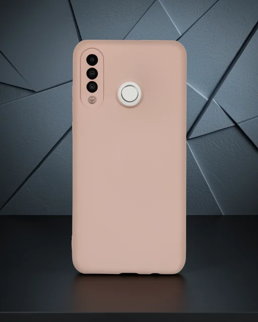Huawei P30 Lite Kılıf Nano İçi Kadife Silikon - Pudra