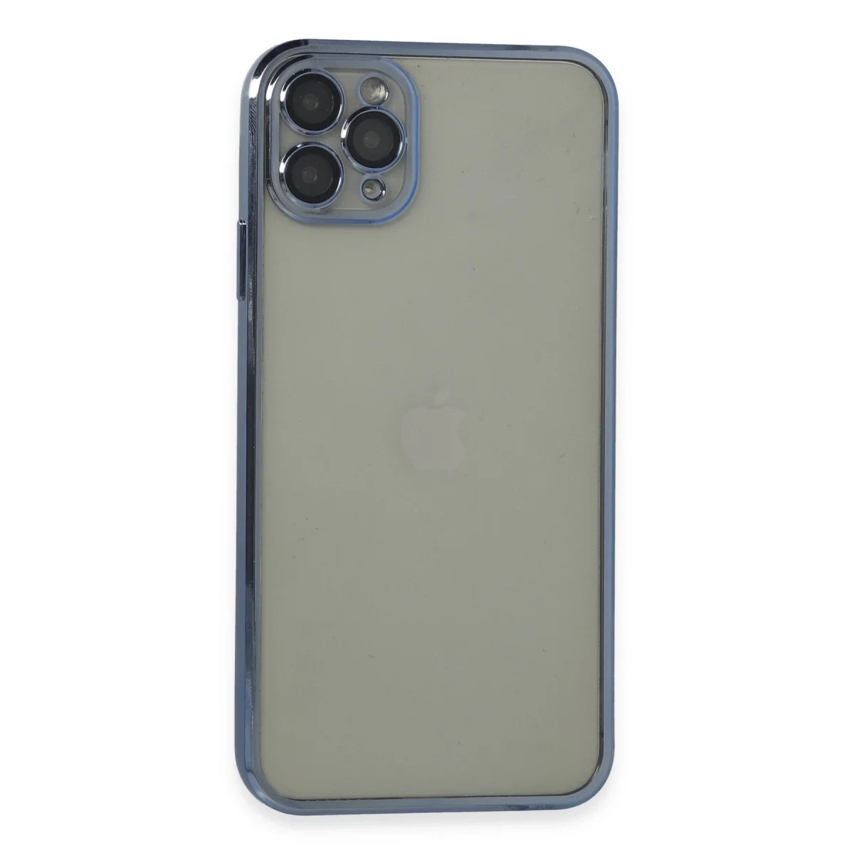 Apple İphone 11 Pro Max Kılıf Razer Lensli Silikon - Açık Mavi