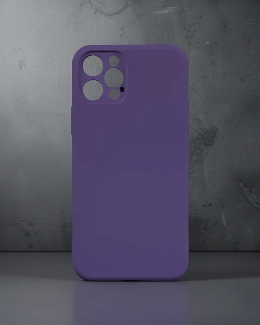 Apple İphone 12 Pro Max Kılıf Nano İçi Kadife Silikon - Mor