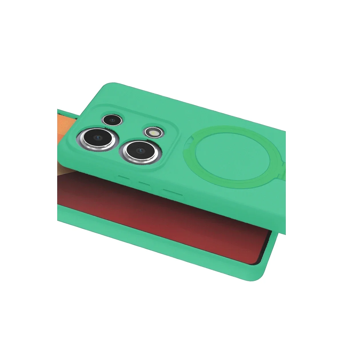 Xiaomi Redmi Note 13 Pro 4G Regal Magsafe Standlı Kapak - Yeşil görsel 2