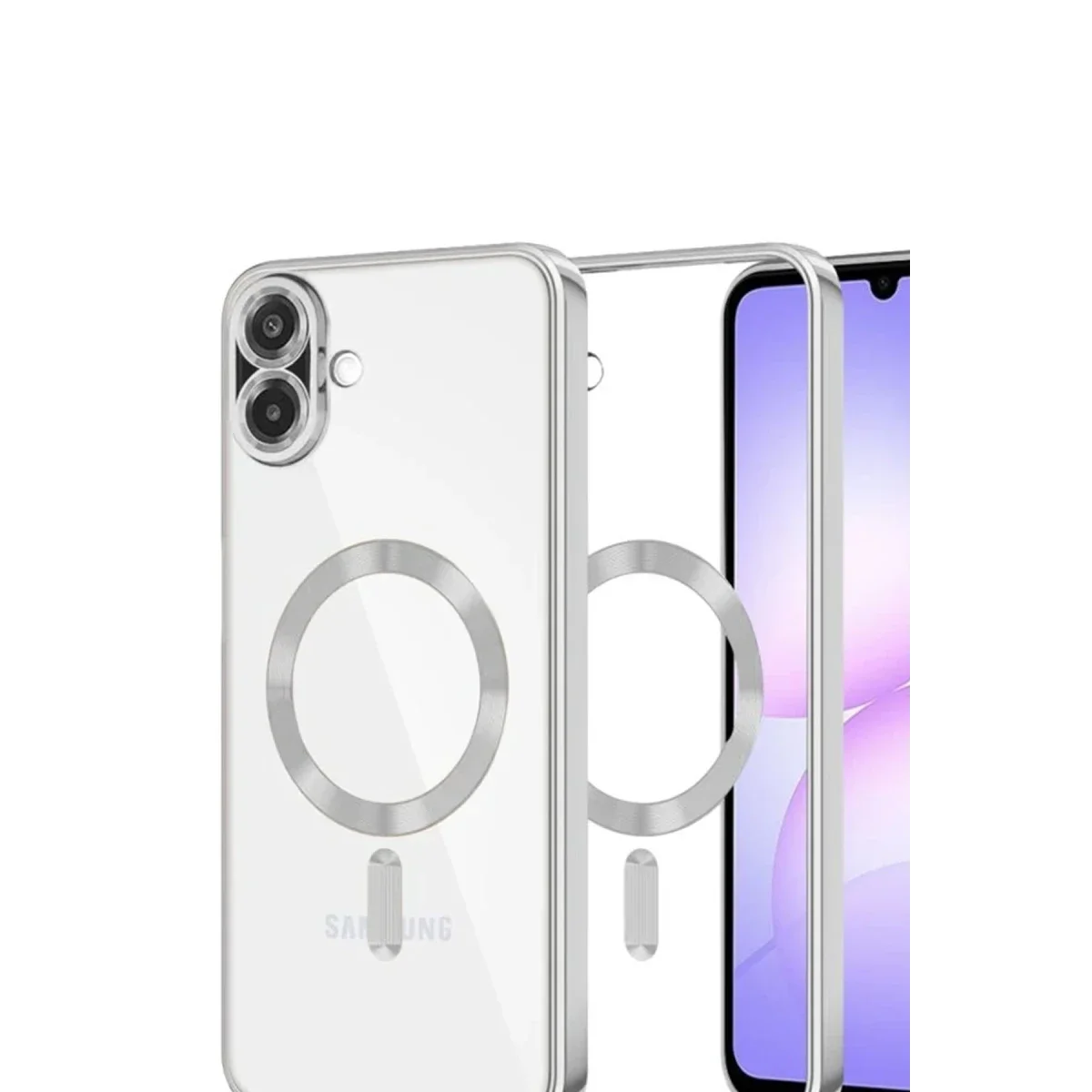Samsung Galaxy A07 4G Kross Magneticsafe Kapak - Gümüş görsel 2