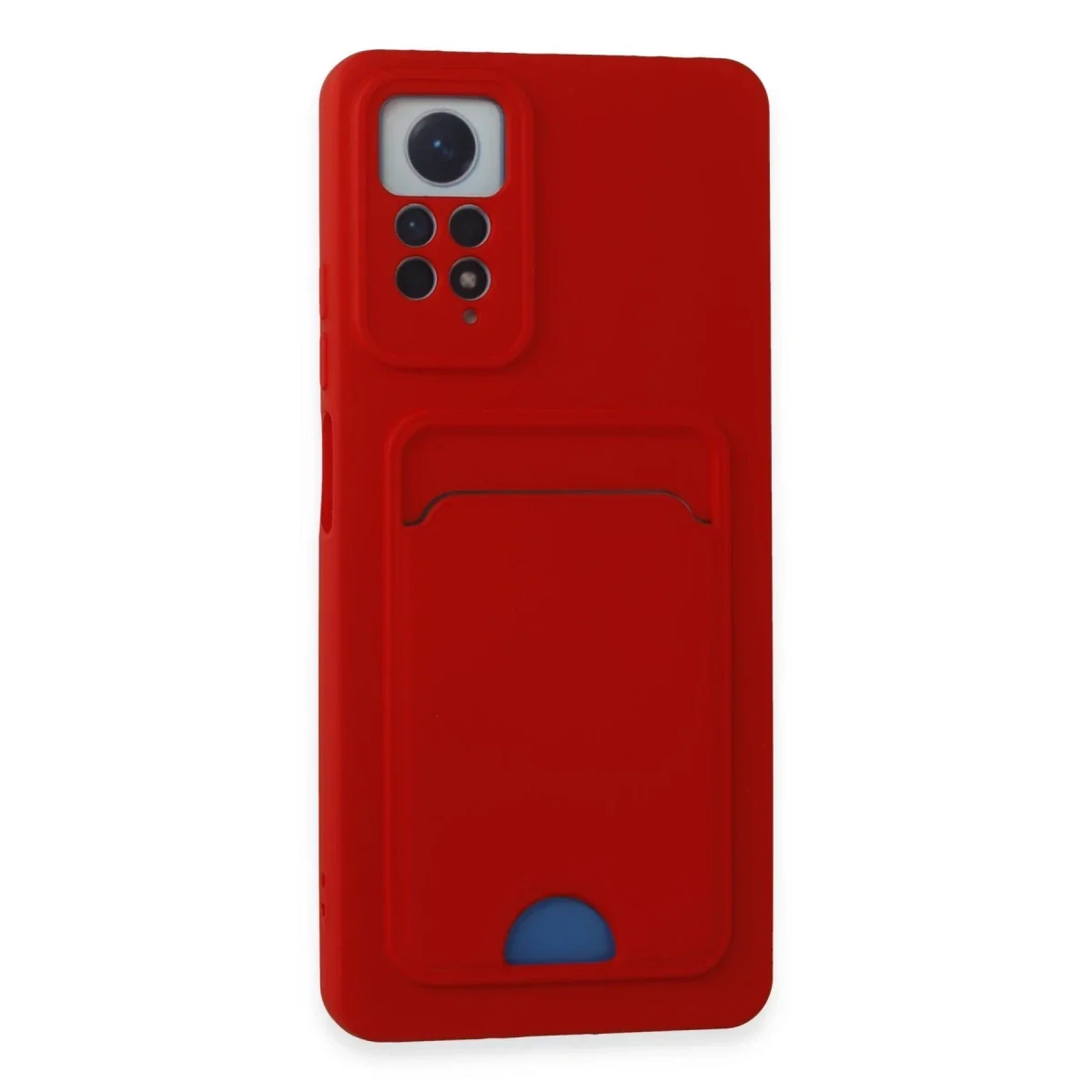 Xiaomi Redmi Note 11 Pro Kılıf Kelvin Kartvizitli Silikon - Kırmızı