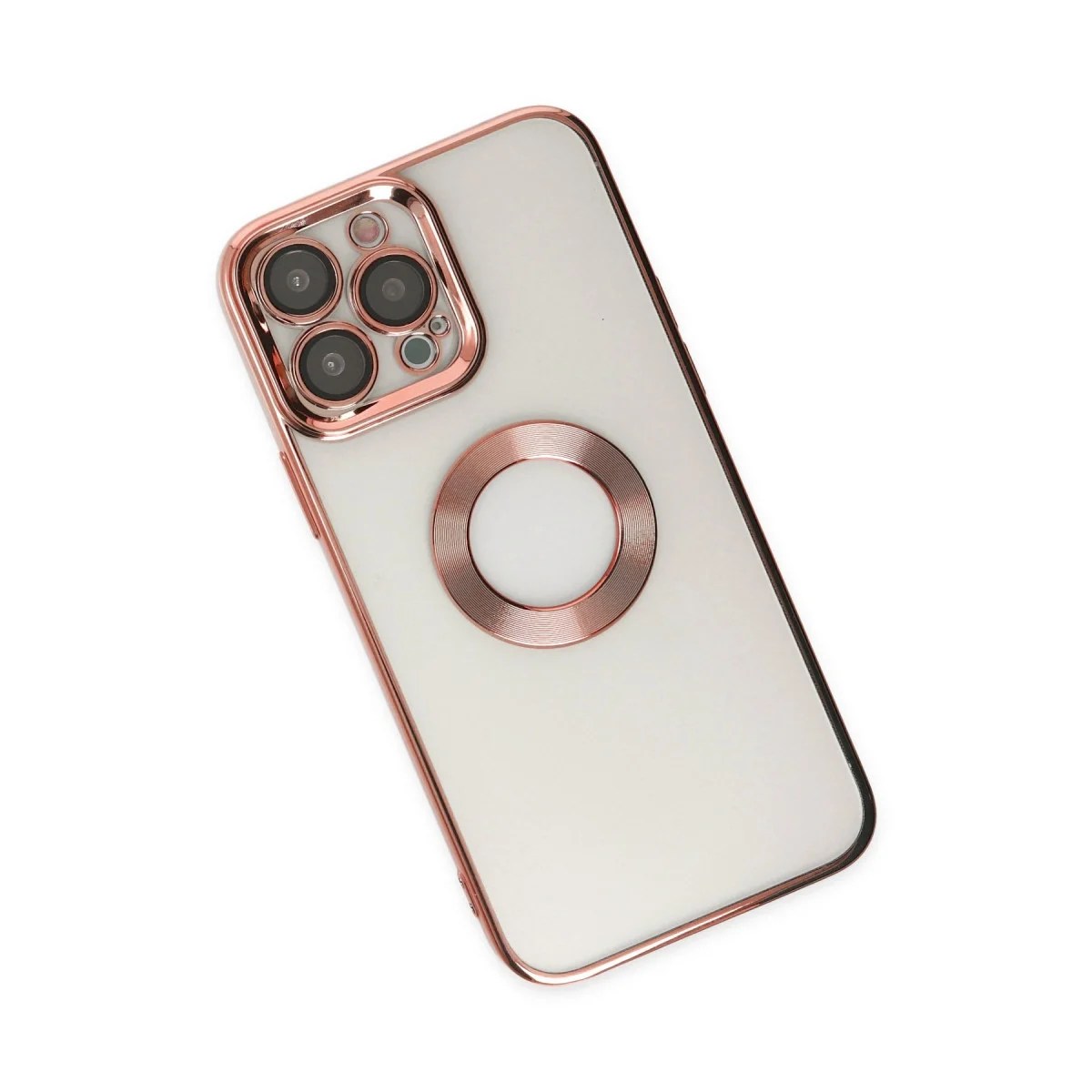 Apple İphone 14 Pro Max Kılıf Slot Silikon - Rose Gold görsel 3