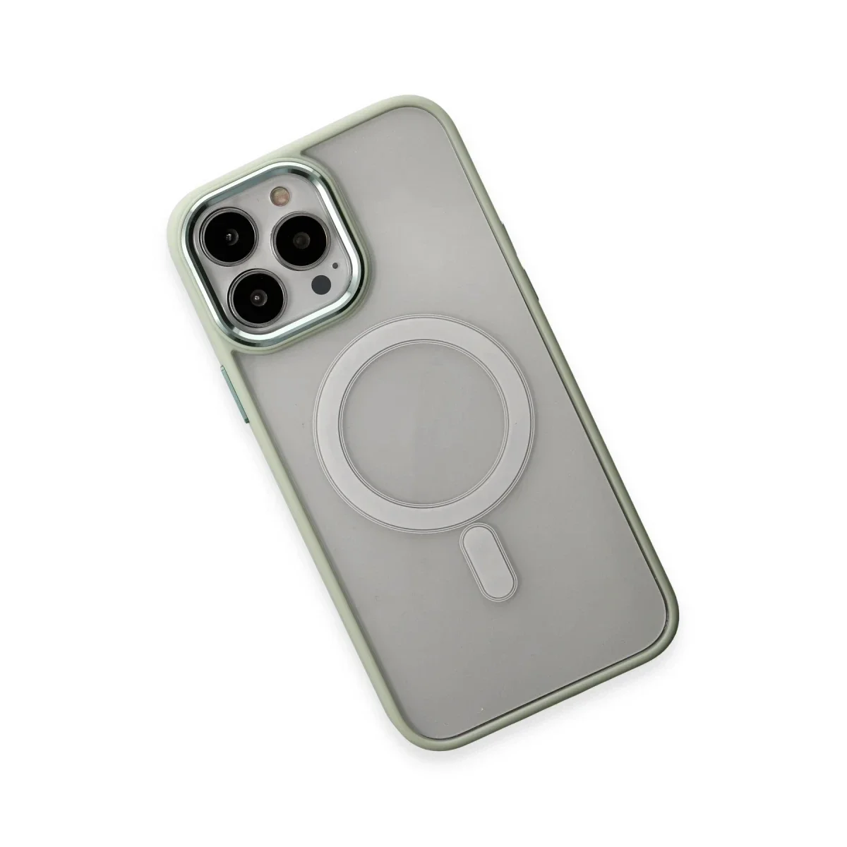 Apple iPhone 15 Pro Kılıf Room Magneticsafe Silikon - Su Yeşili görsel 3