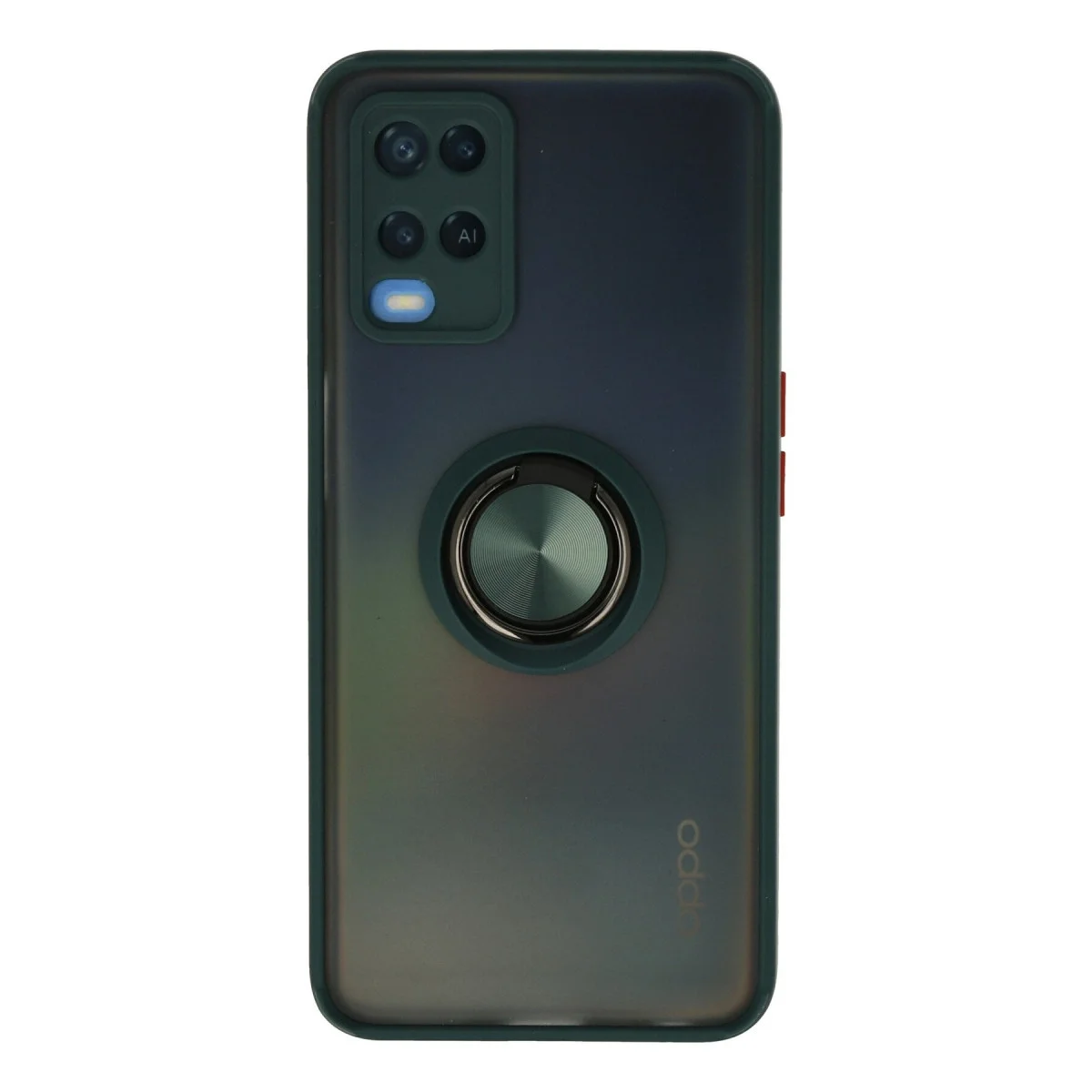 Oppo A54 4g Kılıf Montreal Yüzüklü Silikon Kapak - Yeşil