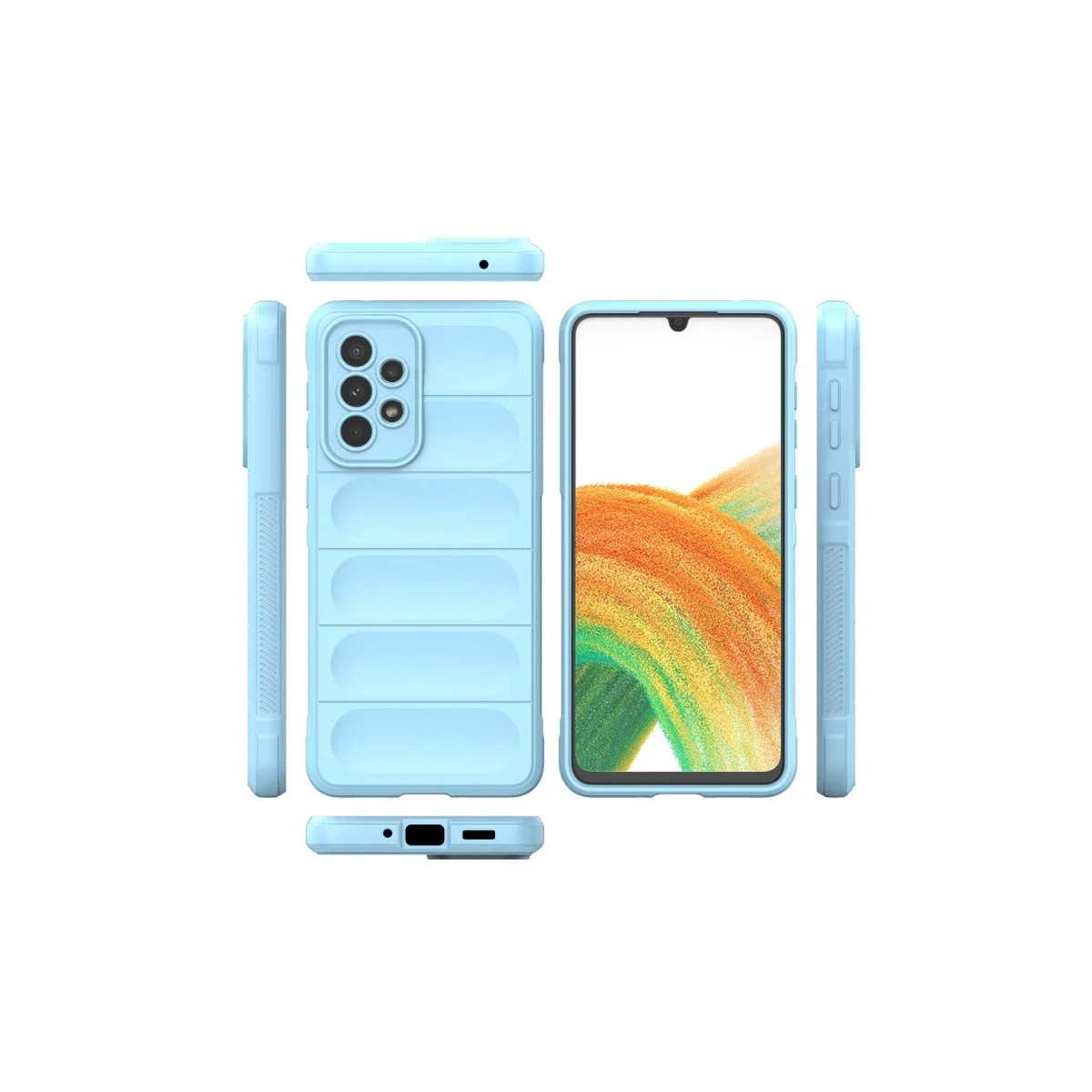 Samsung Galaxy A33 5g Kılıf Optimum Silikon - Sky Blue görsel 3