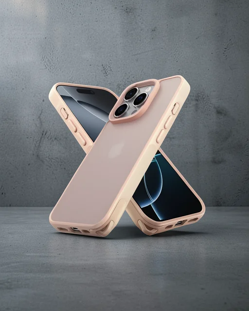 Apple İphone 16 Pro Kılıf Elegant Kapak - Pudra