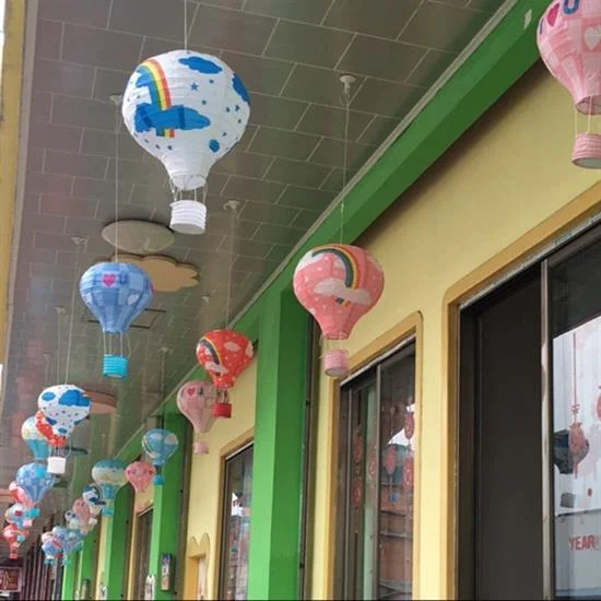 Dekoratif Renkli Kağıt Dilek Feneri Balonu Renkli Uçan Balon görsel 5