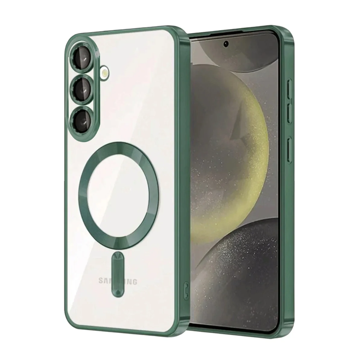 Samsung Galaxy A27 5G Kross Magneticsafe Kapak - Koyu Yeşil