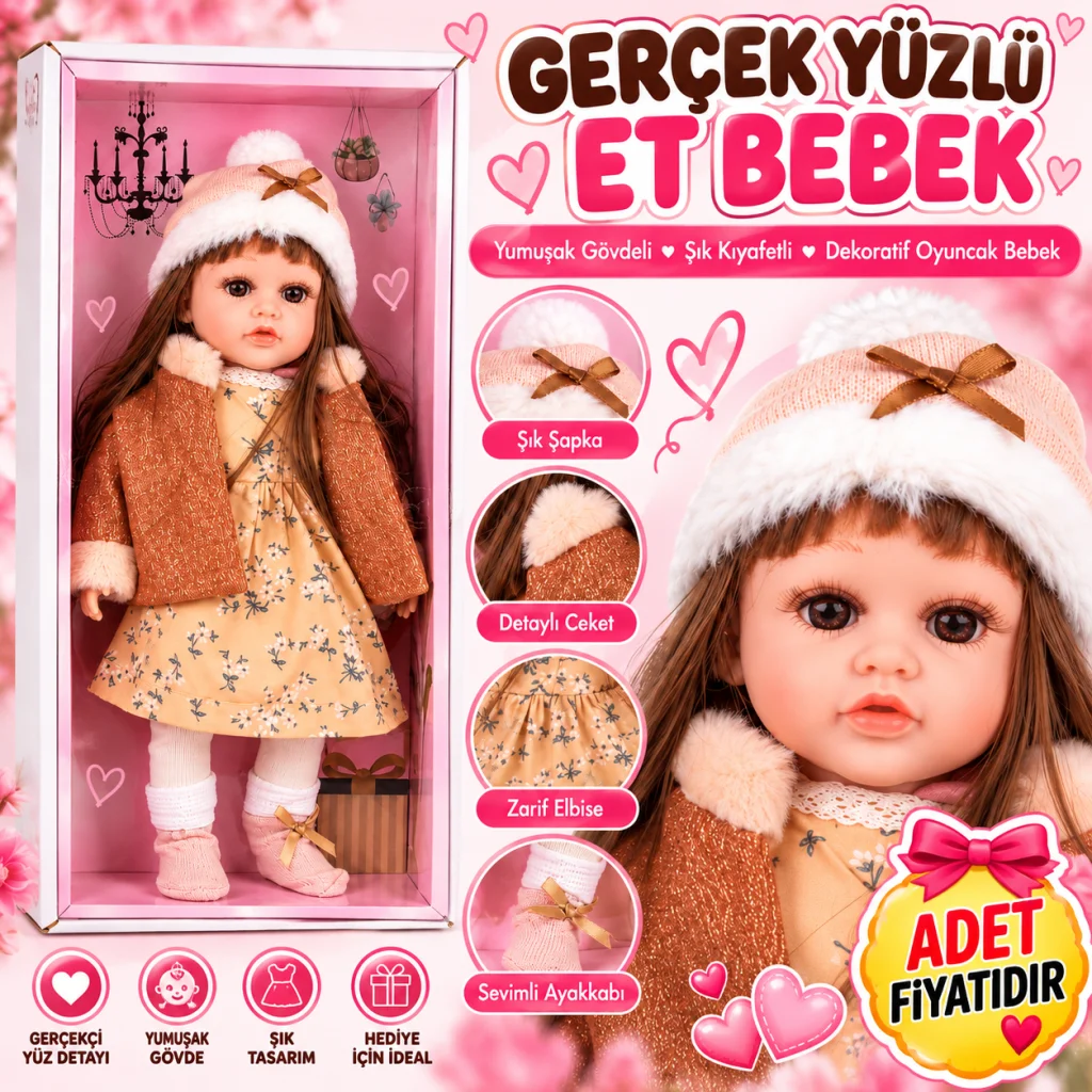 9911 BEBEK 1 GERÇEK YÜZLÜ ET BEBEK (adet fiyatıdır)