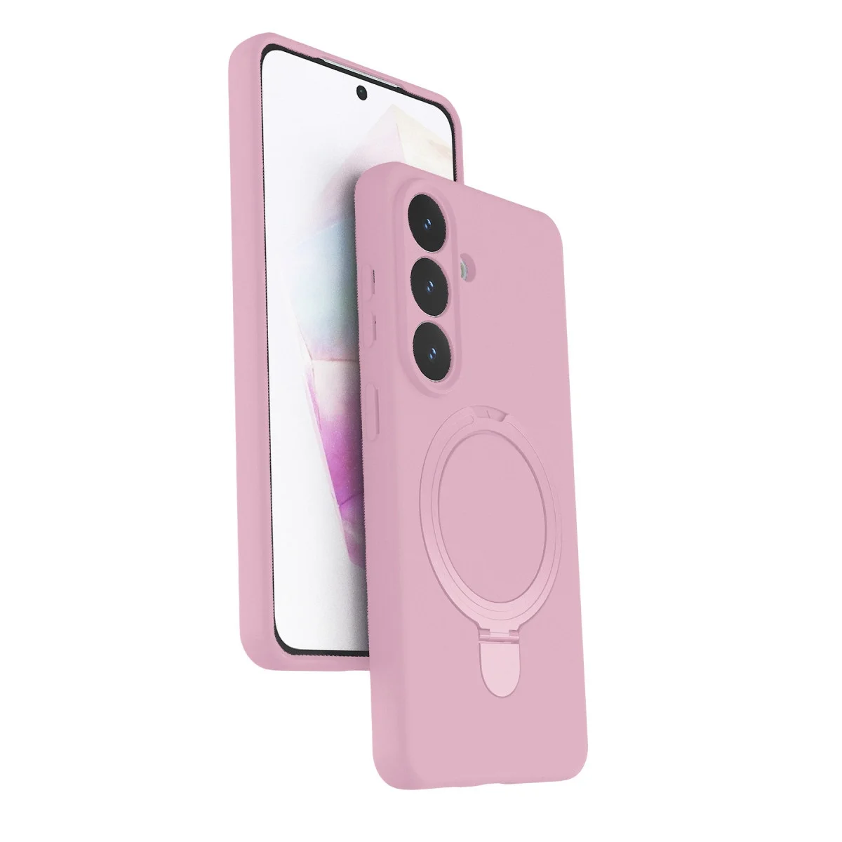 Samsung Galaxy S26 Plus Regal Magsafe Standlı Kapak - Açık Pembe görsel 2