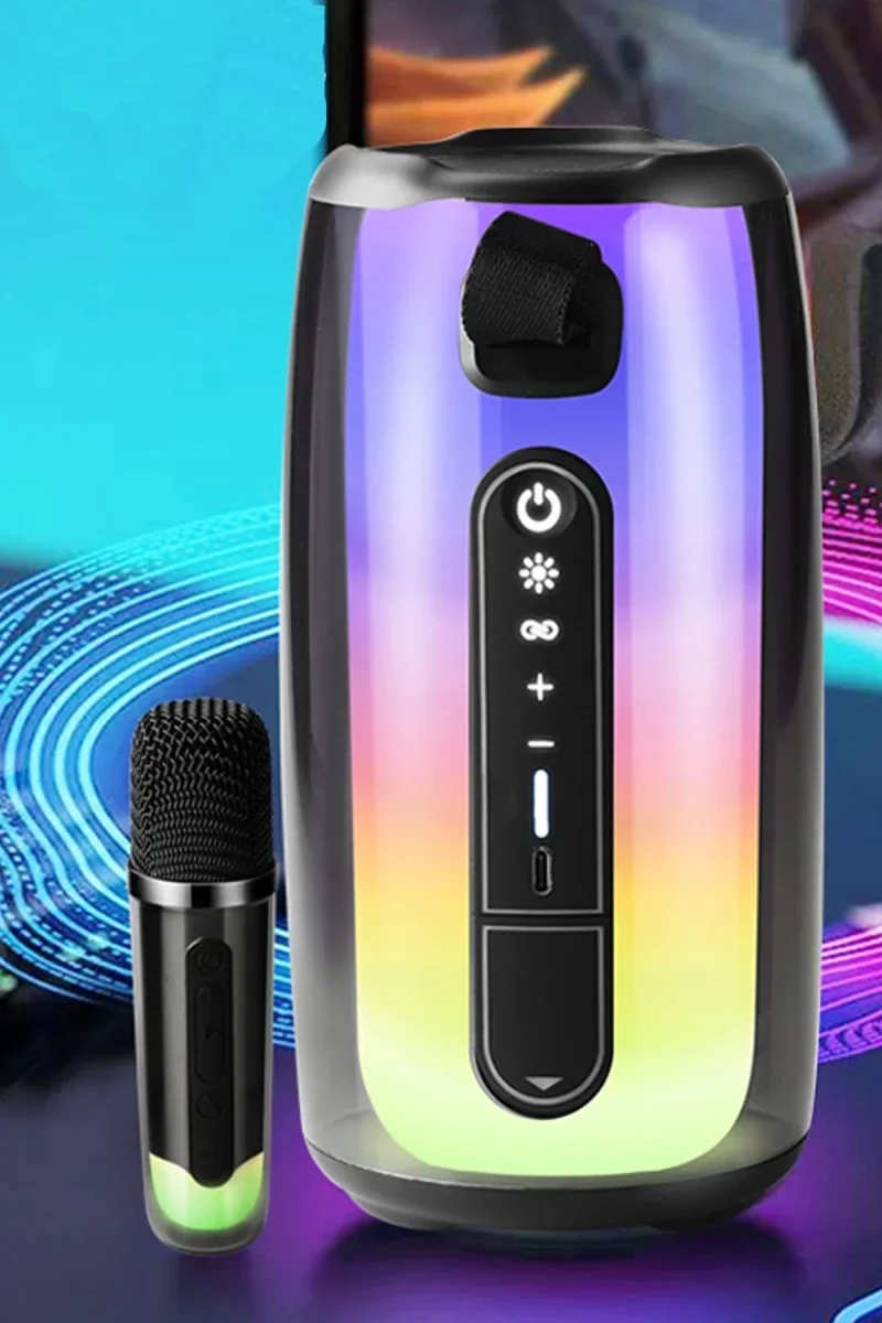 Pluse 7 krofonlu RGB Kablosuz Hoparlör - Beyaz görsel 3