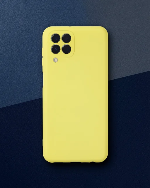 Samsung Galaxy M33 Kılıf Nano İçi Kadife Silikon - Sarı