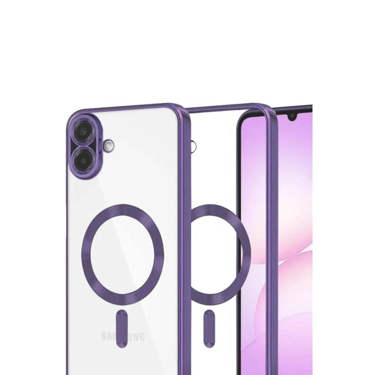 Samsung Galaxy A07 4G Kross Magneticsafe Kapak - Mor görsel 2