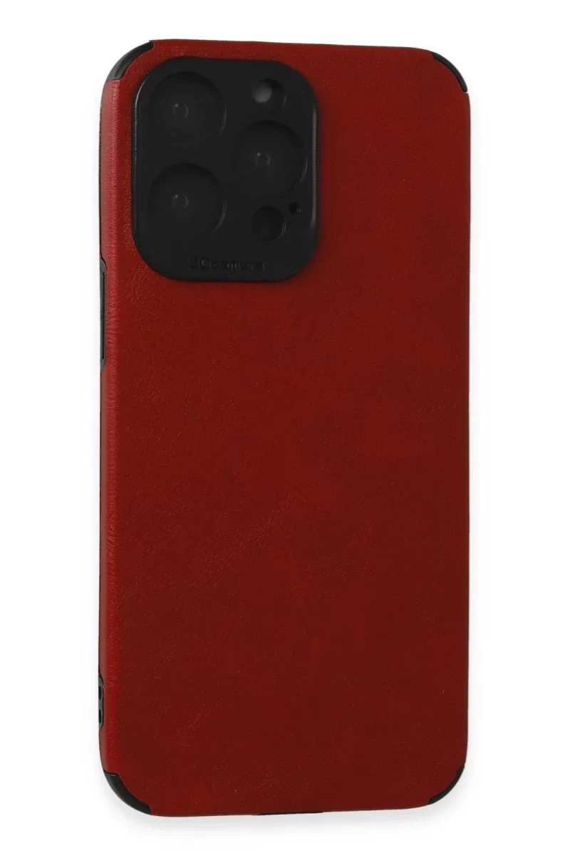 Apple iPhone 15 Pro Max Kılıf Loop Deri Silikon - Kırmızı