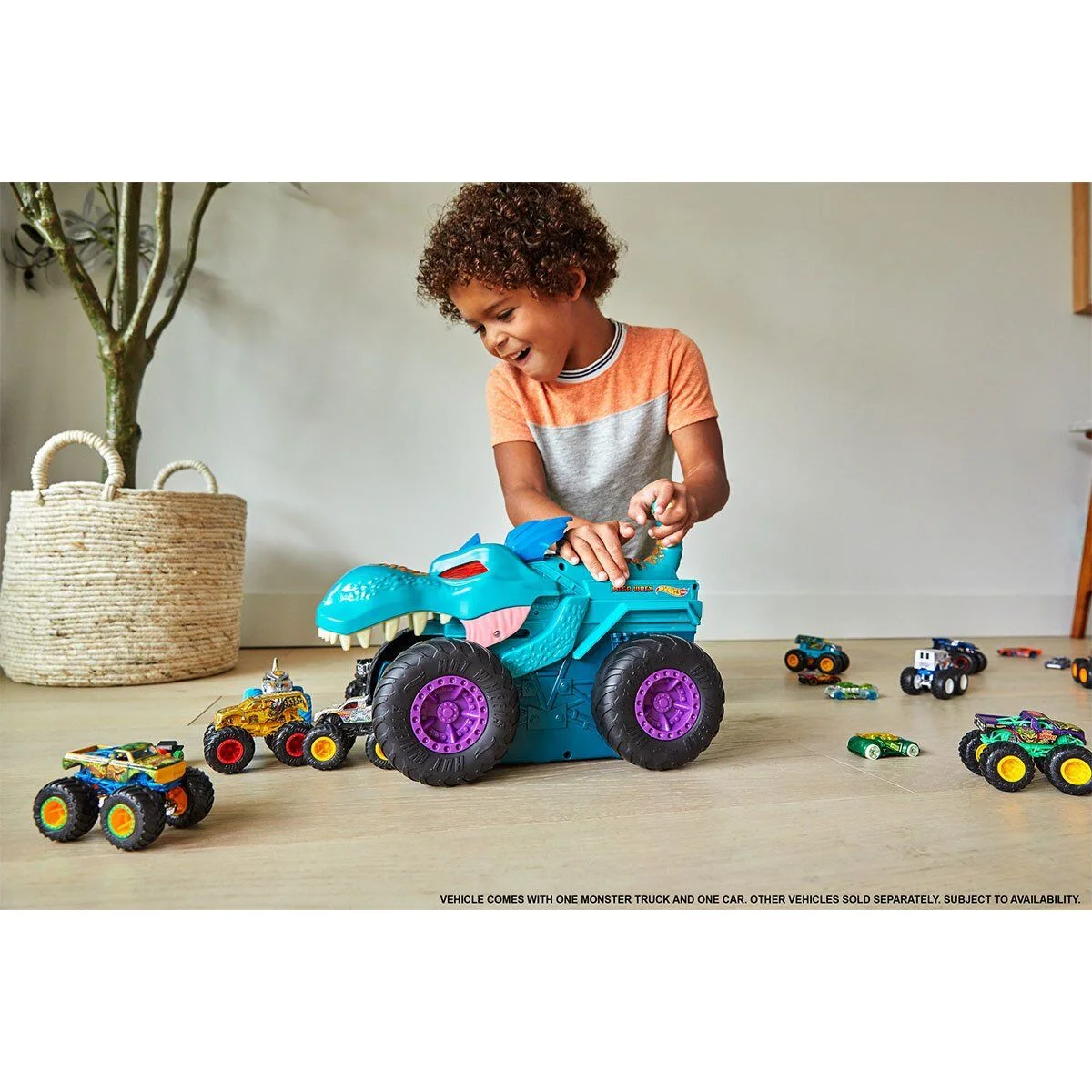 GYL13 Monster Trucks Araba Yiyen Mega Wrex, Hot Wheels Monster Trucks görsel 7