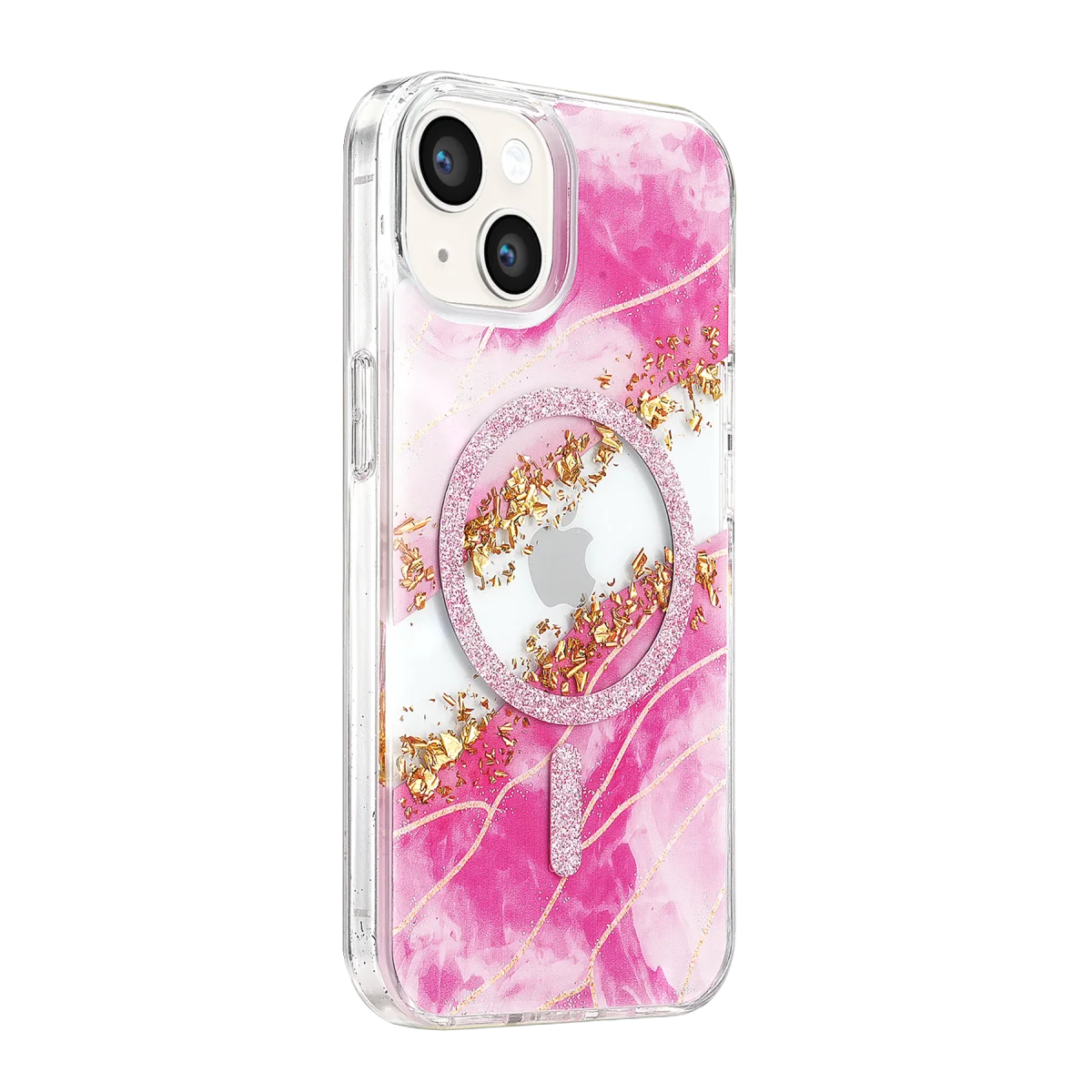 Onegif Apple iPhone 15 Lotus Simli Magsafe Kapak - Pembe görsel 2