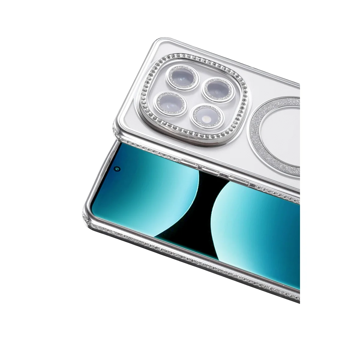 Xiao Red Note 15 Pro 5g Joke Simli Magneticsafe Kılıf - Gümüş görsel 2