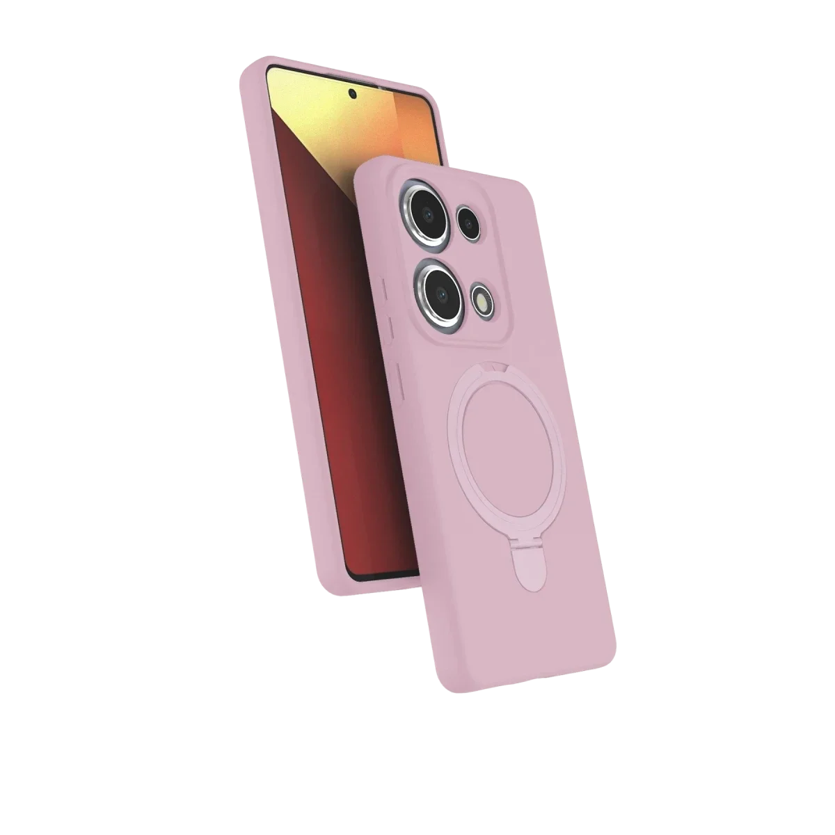 Xiaomi Redmi Note 13 Pro 4G Regal Magsafe Standlı Kapak - Açık Pembe