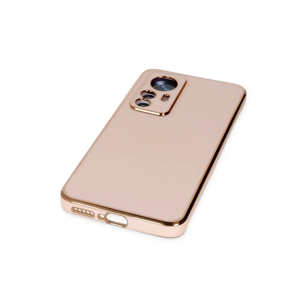 Xiaomi Mi 12t Pro Kılıf Volet Silikon - Pembe görsel 5
