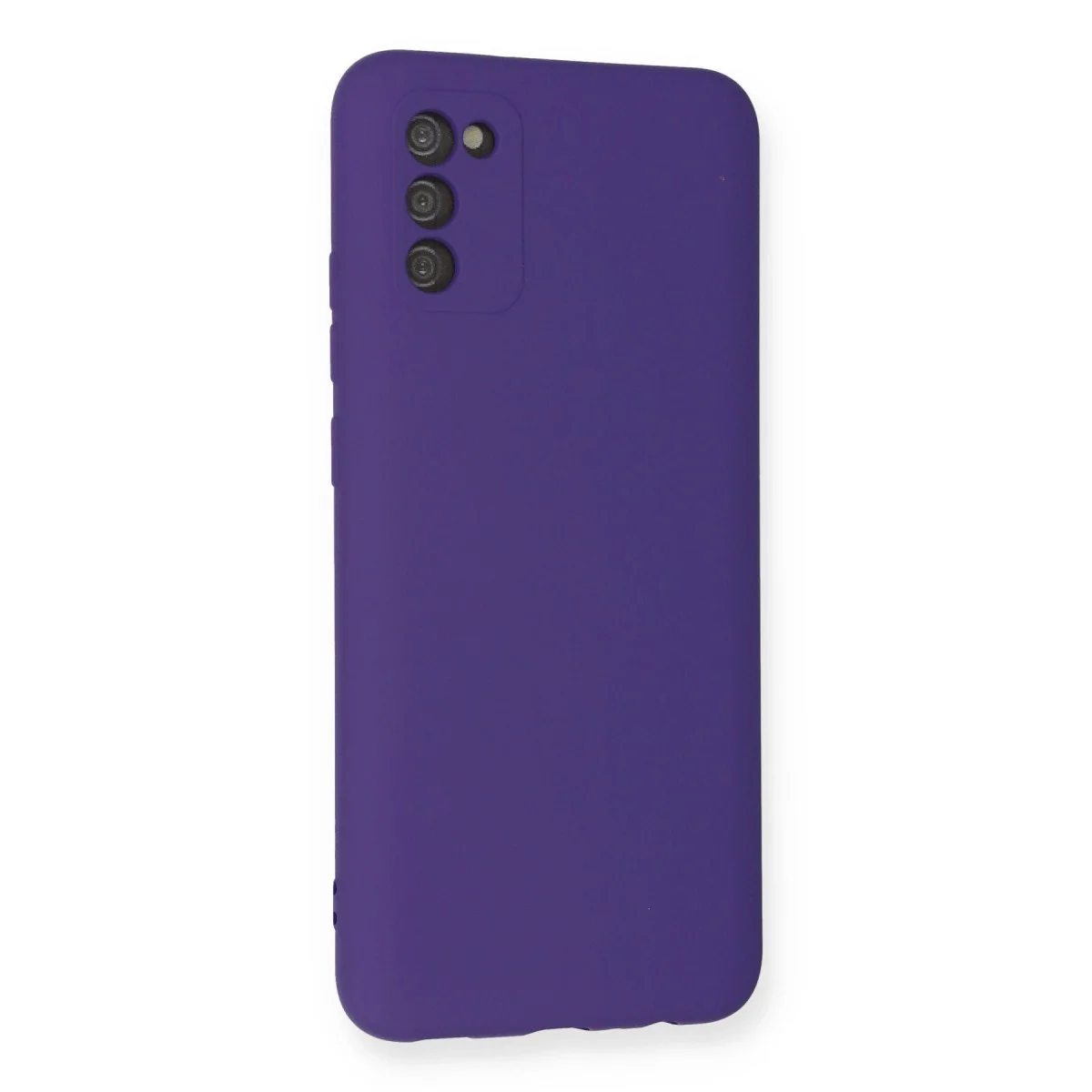 Samsung Galaxy A03s Kılıf Nano İçi Kadife Silikon - Mor görsel 3