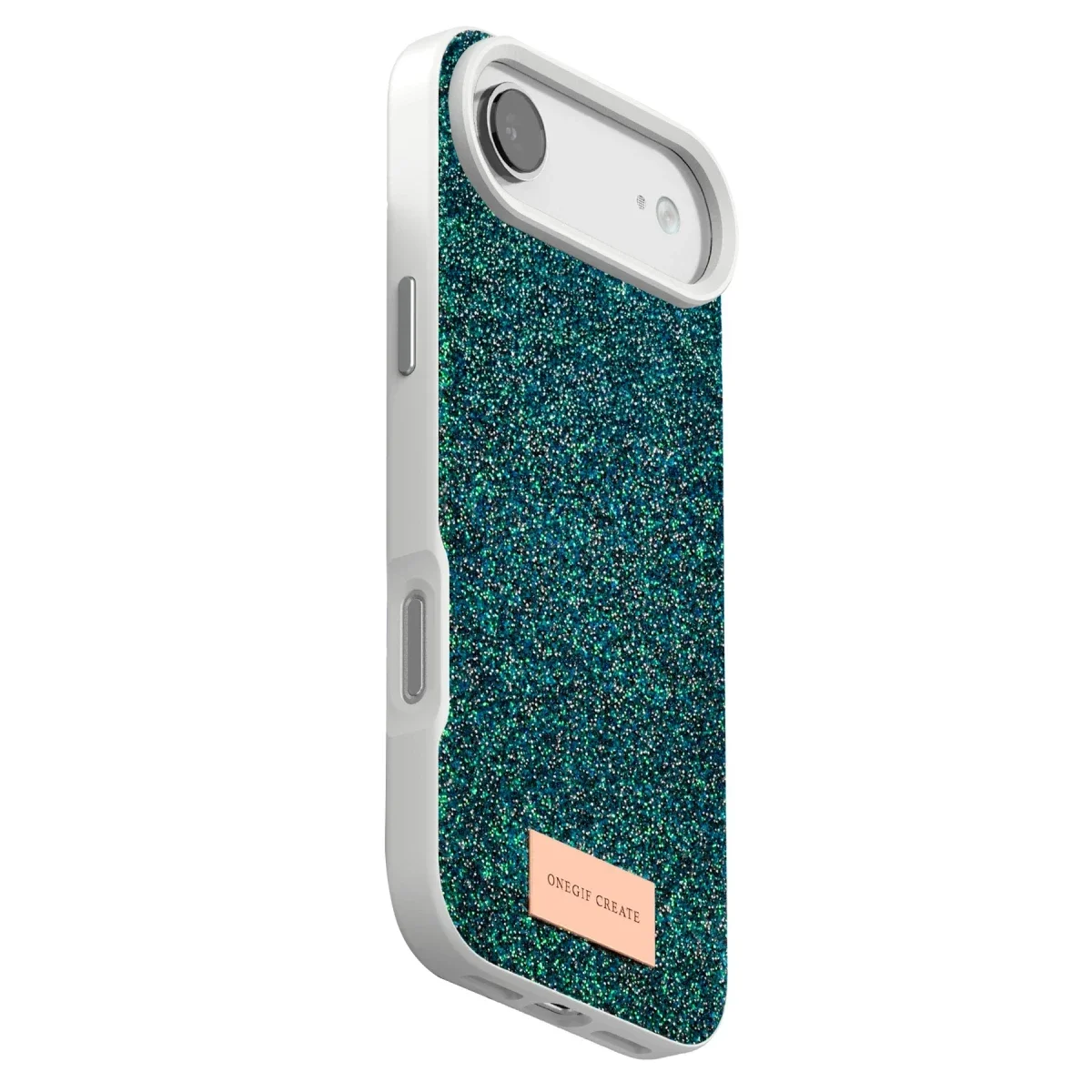 Onegif Apple iPhone 17 Air Bright Simli Kapak - Koyu Yeşil görsel 3
