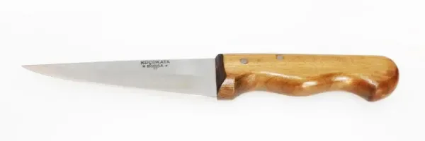 Bursa İnce Sivri Kasap Bıçağı No:1, 13 cm - Ahşap Sap