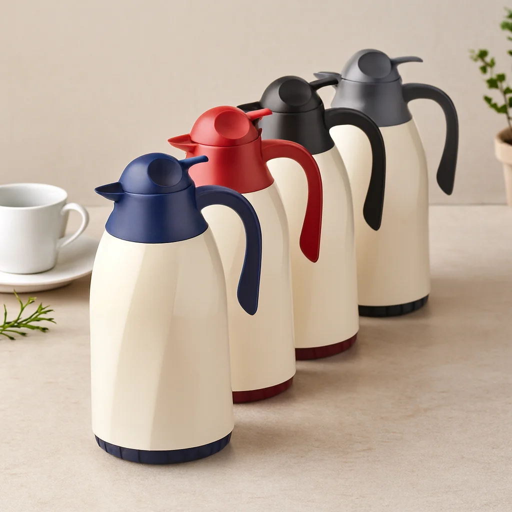 1.3L Cam Hazneli Retro Plastik Termos