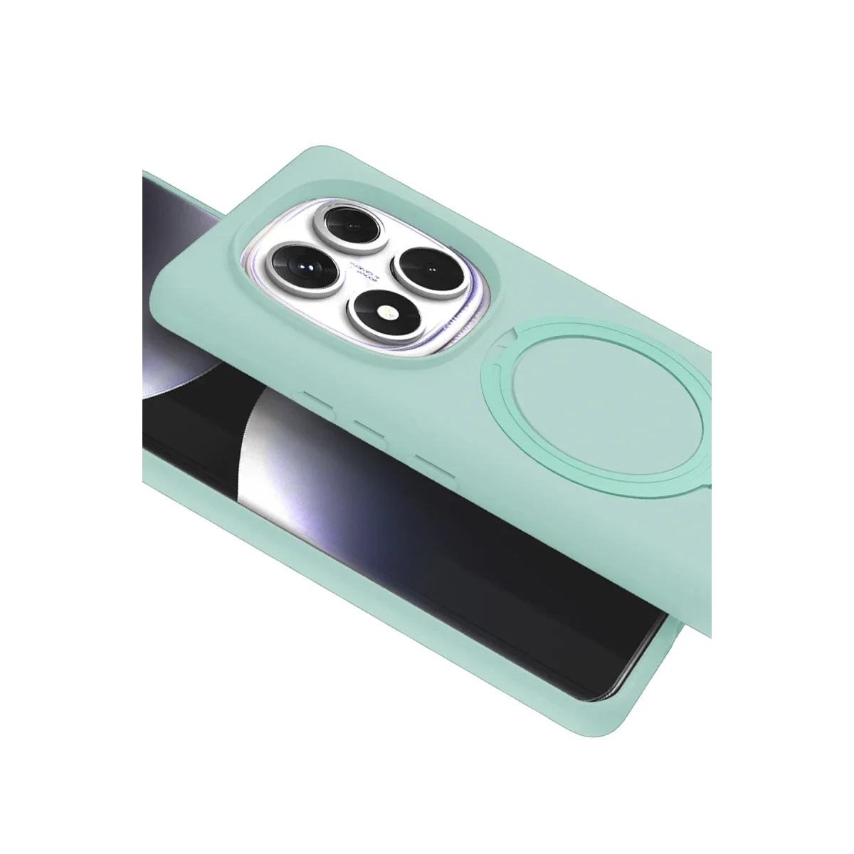 Xiaomi Redmi Note 14 Pro 5G Regal Magsafe Standlı Kapak - Su Yeşili görsel 2