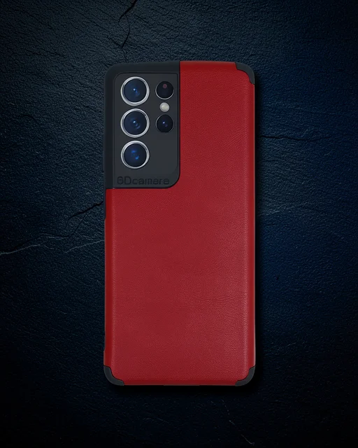 Samsung Galaxy S21 Ultra Kılıf Loop Deri Silikon - Kırmızı