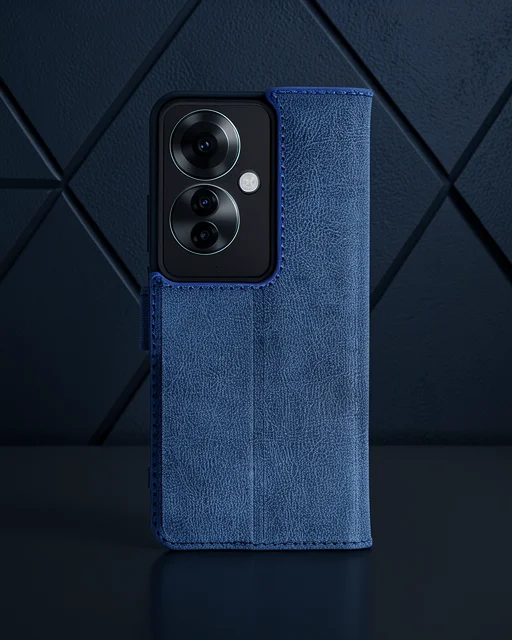 Oppo Reno 11f Kılıf Trend S Plus Kapaklı Kılıf - Lacivert