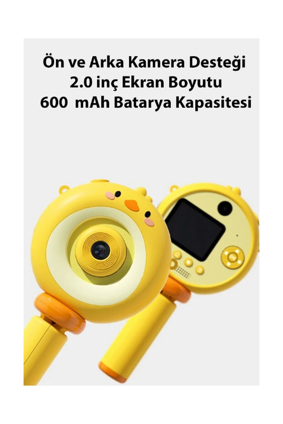 Hd Kamera Karikatür Tripodlu Çocuk Dijital Kamera Fotoğraf Makinası 1080p Video Kaydedici 2.0 inç görsel 5