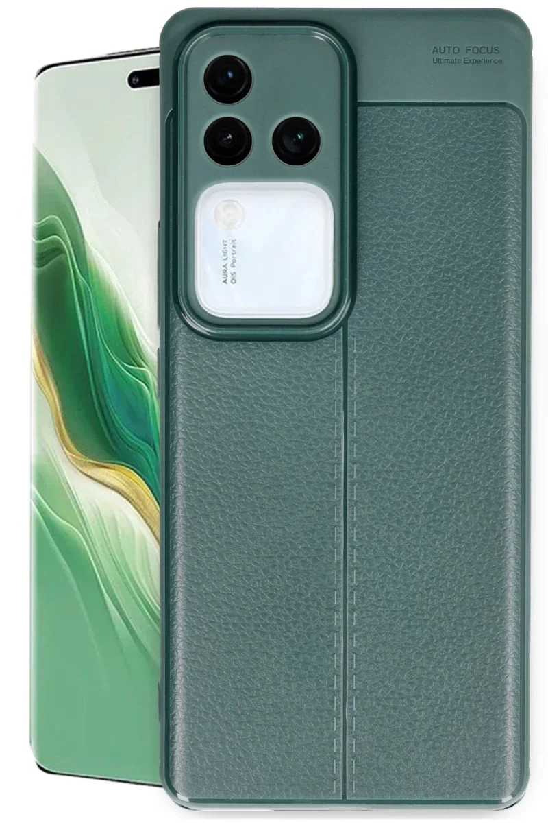 Vivo V30 5G Kılıf Auto Focus Kapak - Koyu Yeşil