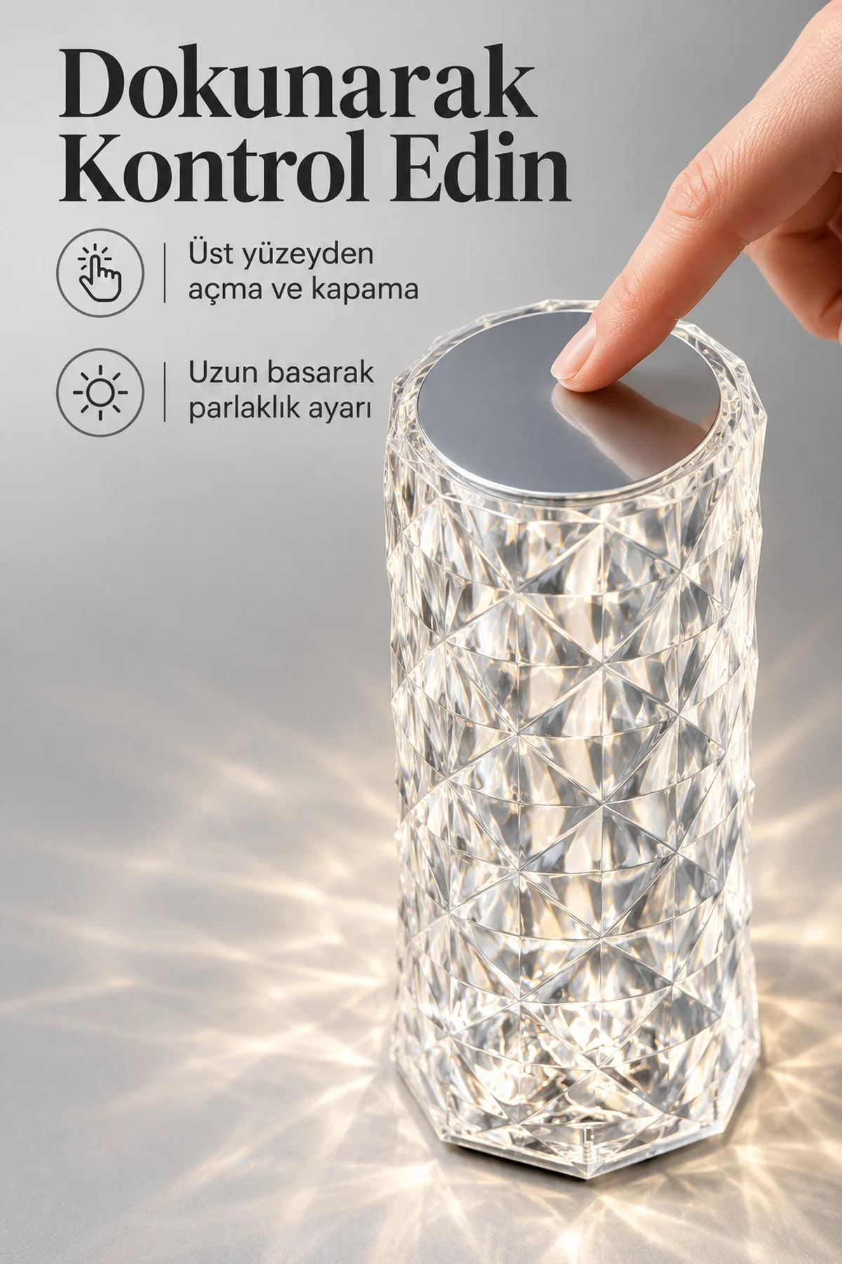 Dokunmatik Masa Lambası USB Şarjlı Kumandalı Dekoratif Aydınlatma görsel 2