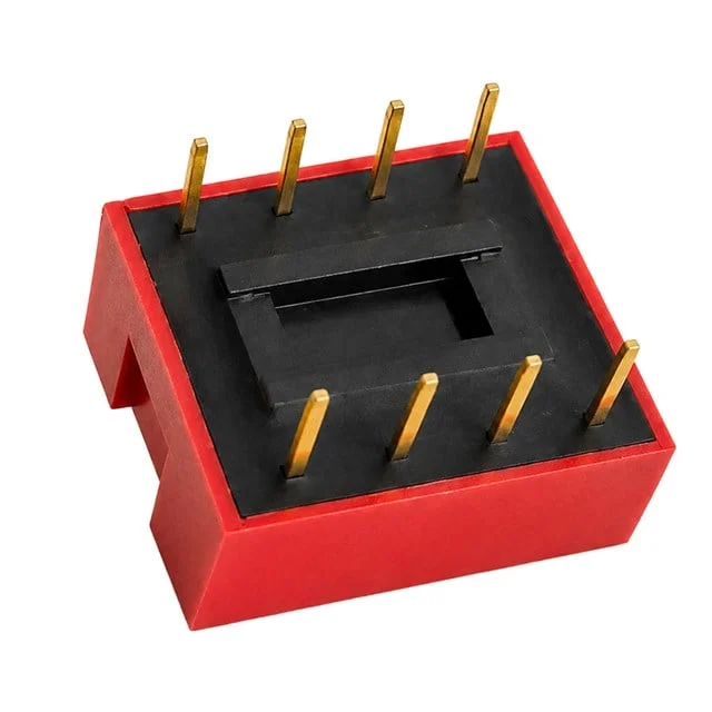 PCB Tip 4’lü Kırmızı DIP Switch 2.54mm Pin Aralıklı Devre Anahtarı görsel 2