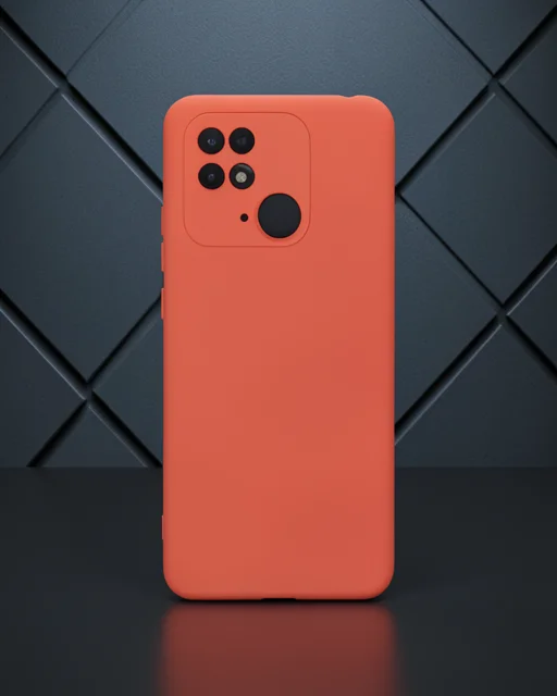 Xiaomi Redmi 10c Kılıf Nano İçi Kadife Silikon - Turuncu